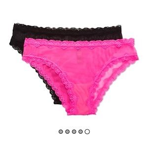 Smart and Sexy Lace Trim Cheeky Panty - 2 Pack